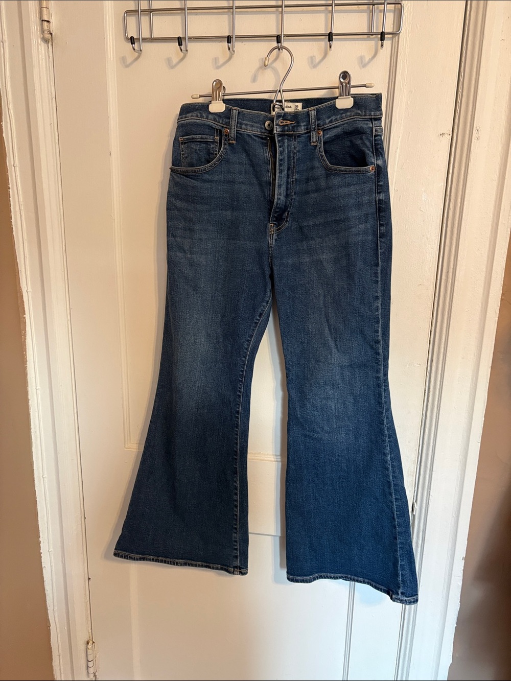 Abercrombie & Fitch Dark Blue Flare Jeans - Wide Leg